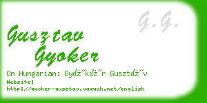 gusztav gyoker business card